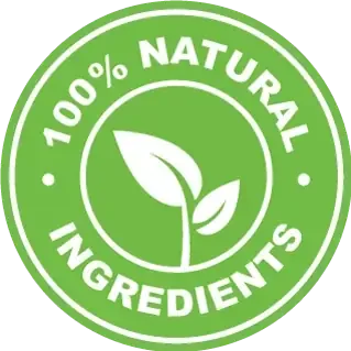 100% natural ingredients badge