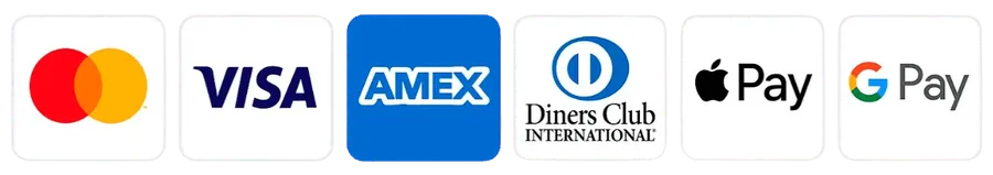 Accepted cards: Visa, Mastercard, Discover, American Express